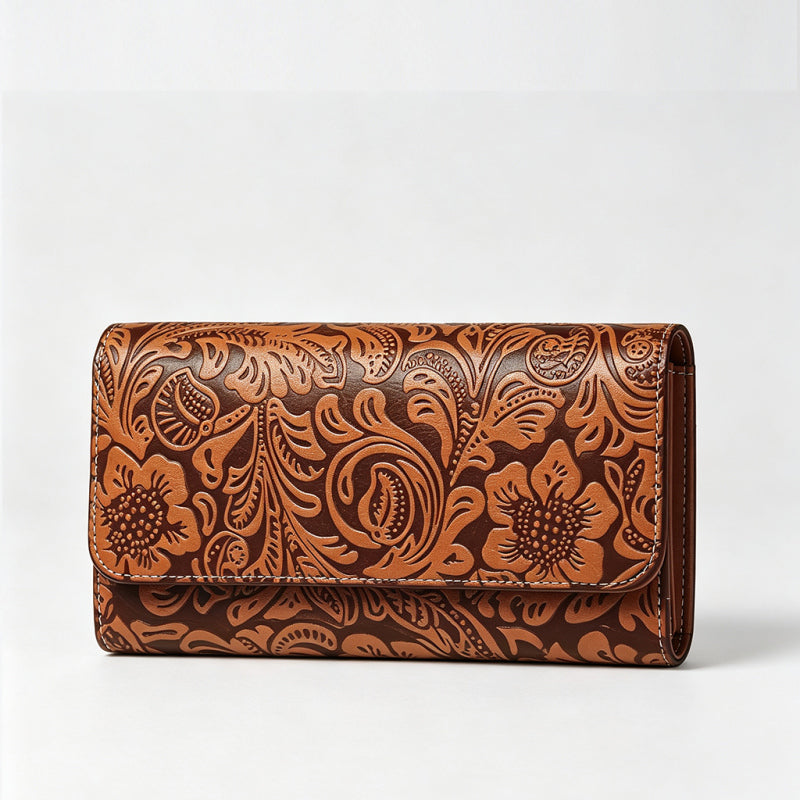 Floral Embossed Wallet