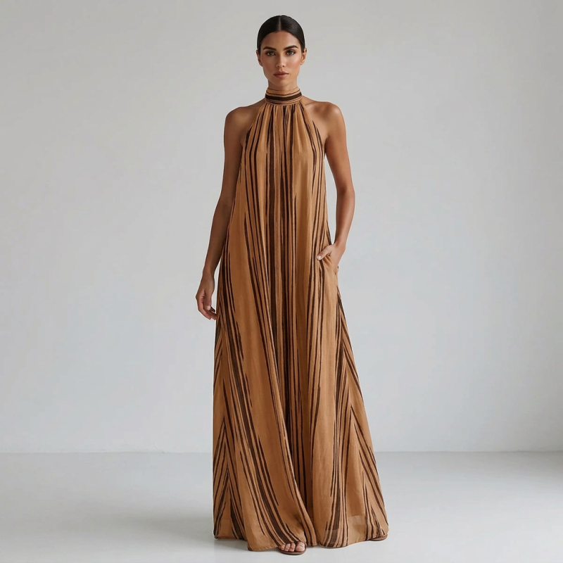 Resort-style Halter Neck Dress