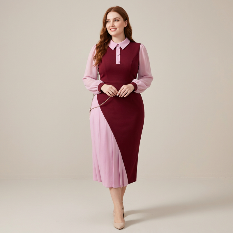 Elegant Patchwork Dress