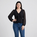 Pure And Alluring Long-sleeved Blouse