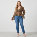 Leopard Print Chiffon Blouse