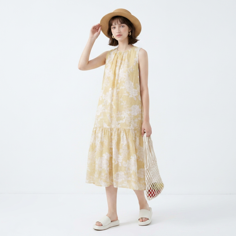 Printed Sleeveless Dress