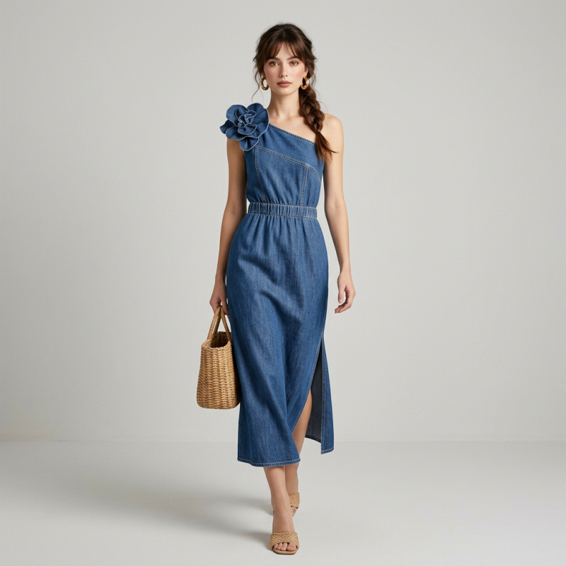3d Floral Maxi Dress