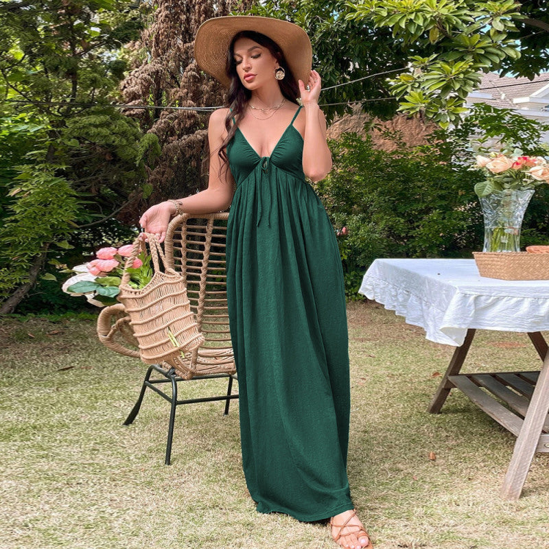 Sexy Backless Halter Dress