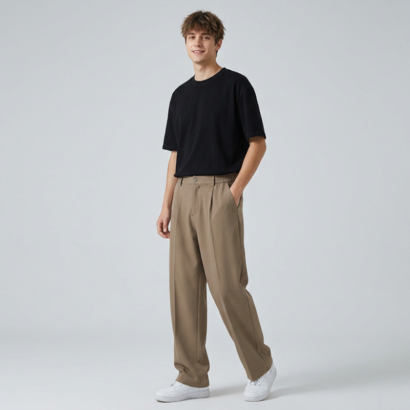 Straight-leg Loose-fitting Casual Pants