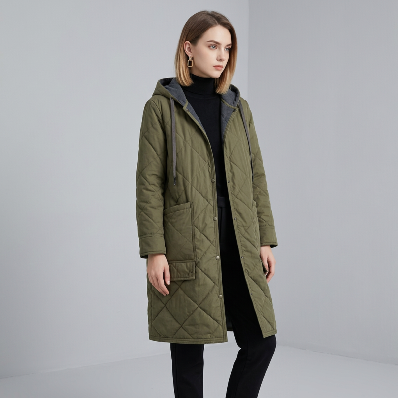 Diamond Pattern Casual Cotton Jacket