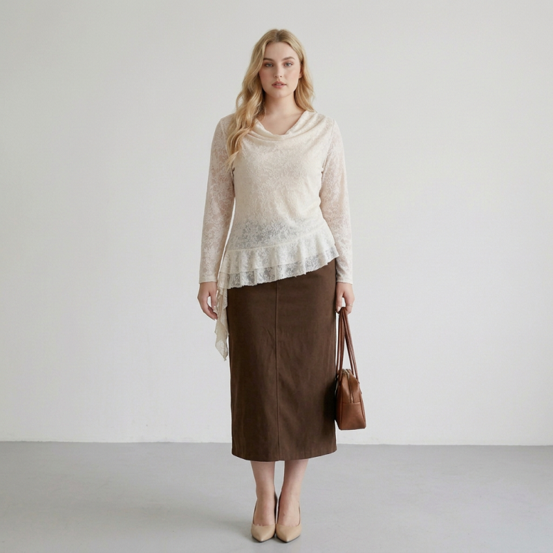 Sweet Ruffled Collar Top