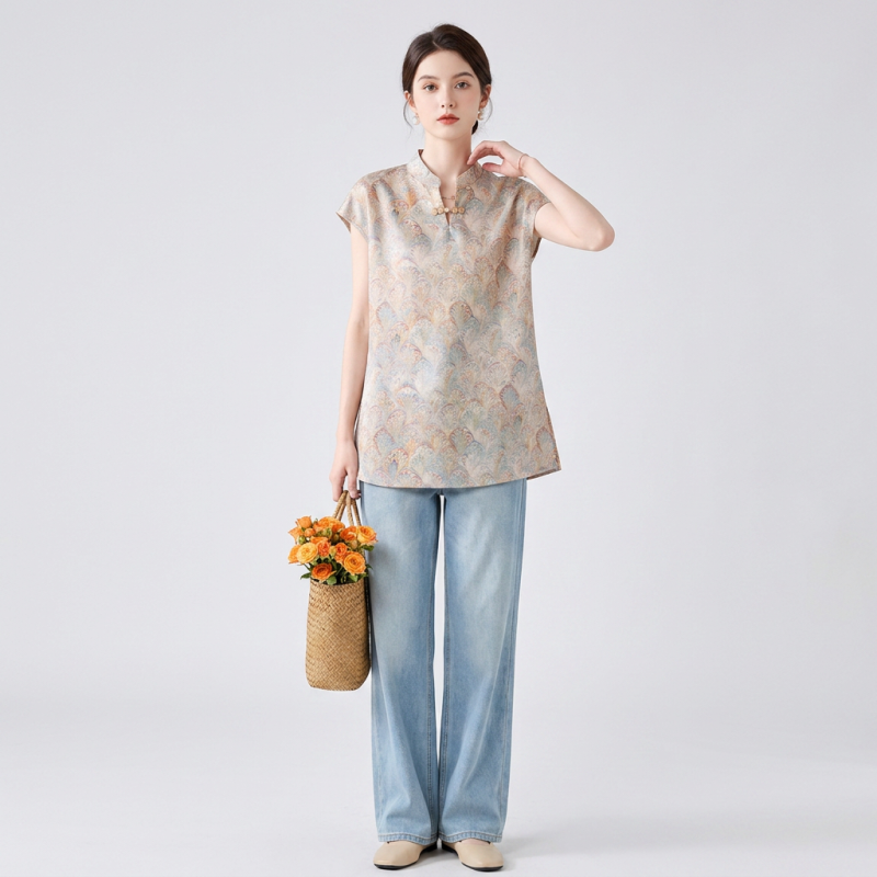 Ancient Style Printed Top
