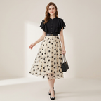 Patchwork Mesh Dress