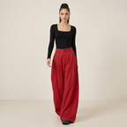 High-waisted Wide-leg Casual Pants