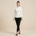 Puff-sleeved Fitted Waist Shirt