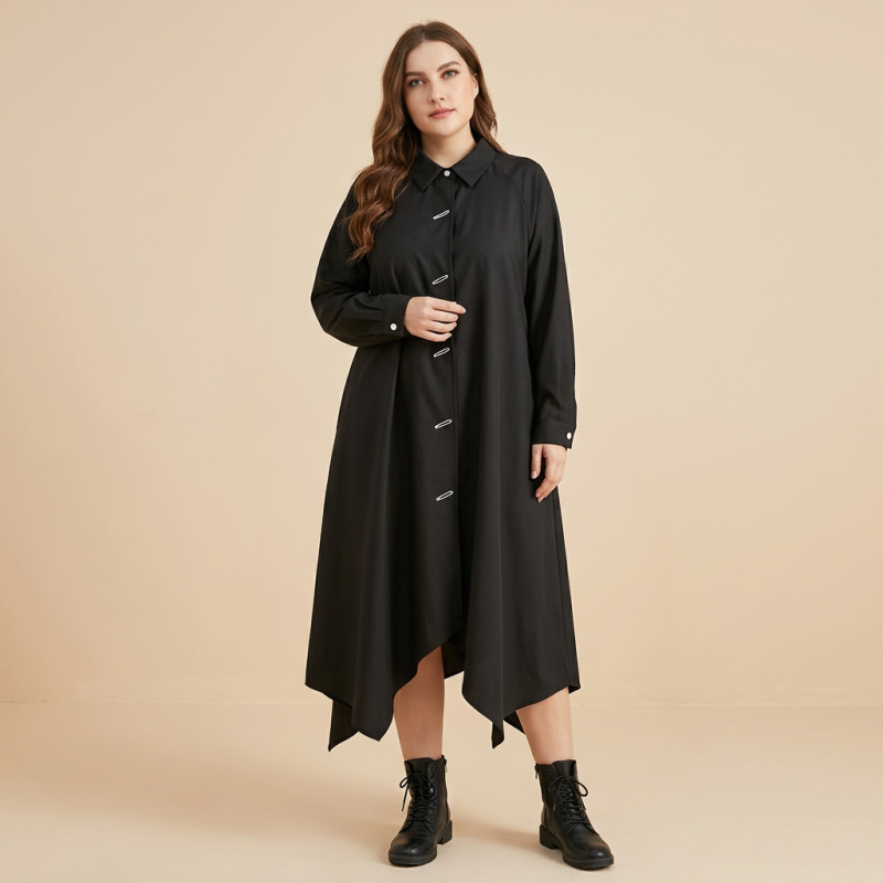 Korean Style Button Dress
