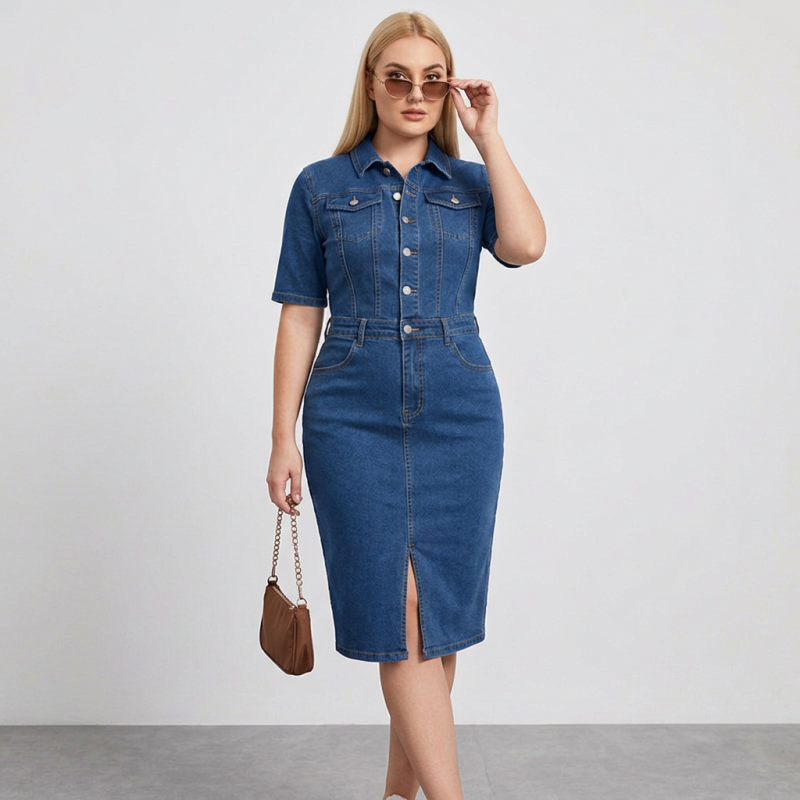Denim Collared Dress