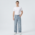 Loose-fitting Retro Straight-leg Jeans