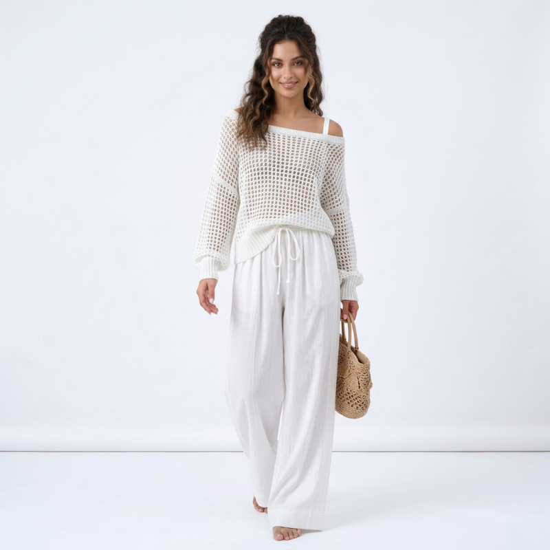 Openwork Knitted Set