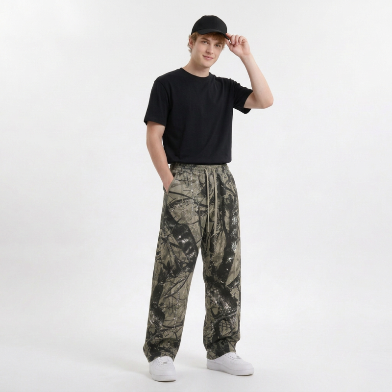 Retro Camouflage Casual Pants