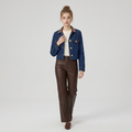 Stylish Faux Denim Jacket