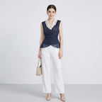 Designer Lace Collar Shirt