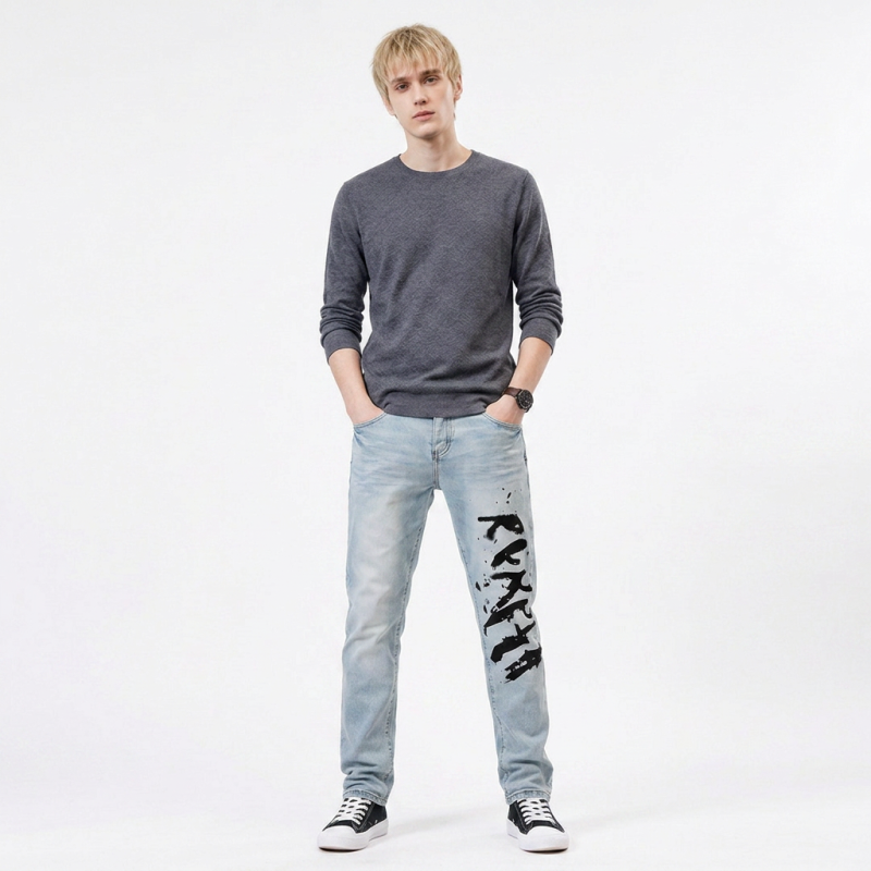 Stretch Printed Jeans