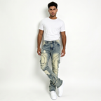 Men's Fringed Jeans