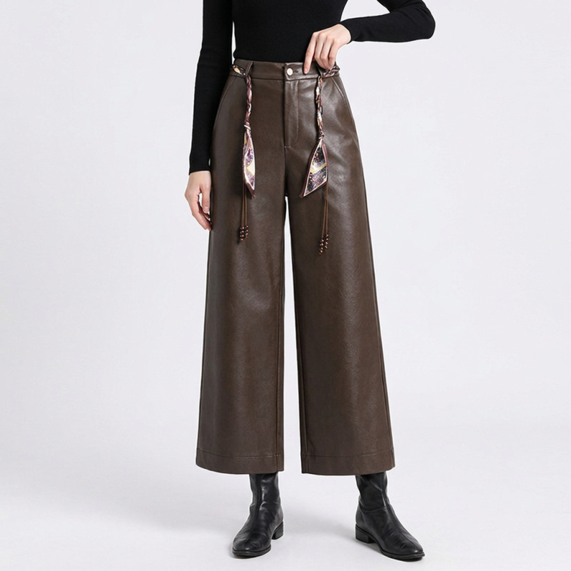 Simple And Stylish Leather Pants