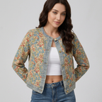 Jacquard Denim Jacket