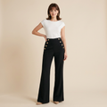 High-waisted Flared Casual Pants
