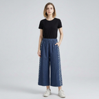 Artistic Patchwork Cropped Jeans