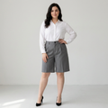 High-waisted Casual Suit Shorts