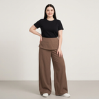 Faux Two-piece Skirt-hem Casual Pants