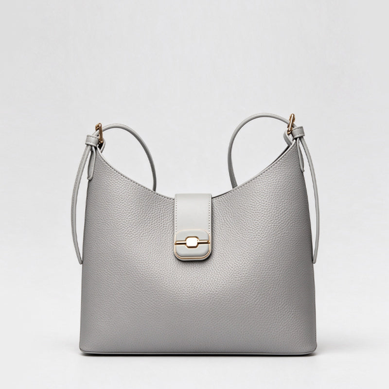 Stylish Color-blocked Bucket Bag