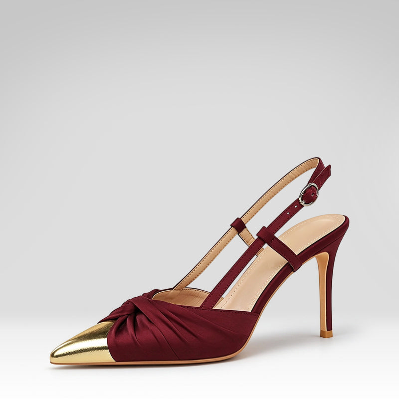 Pointed-toe Patchwork High Heels