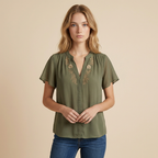 Elegant Openwork Shirt