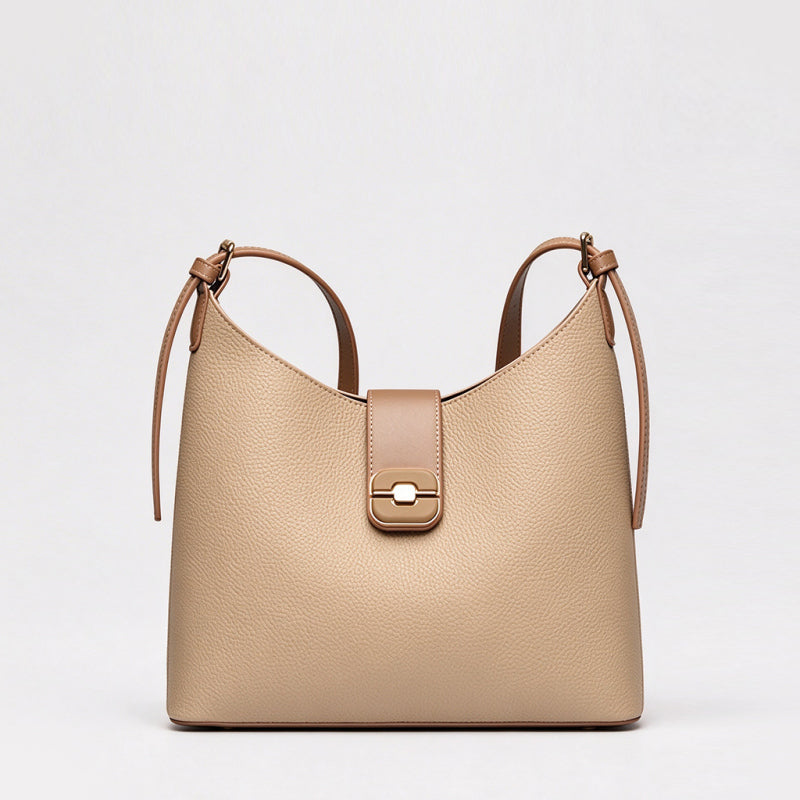 Stylish Color-blocked Bucket Bag