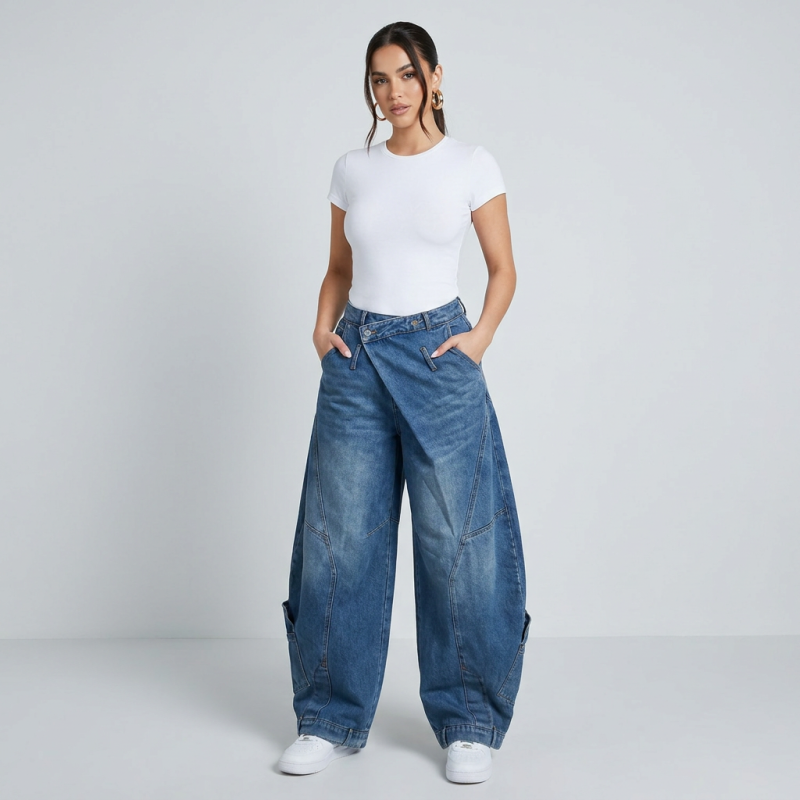 Retro Button Jeans
