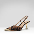 Leopard Print Stiletto Sandals