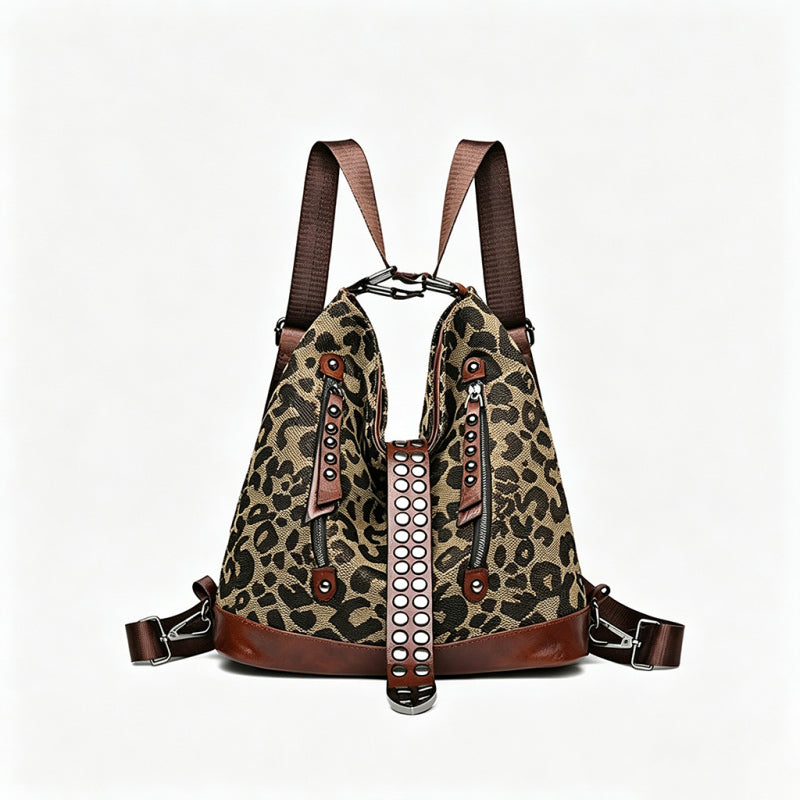 Leopard Print Multi-functional Backpack