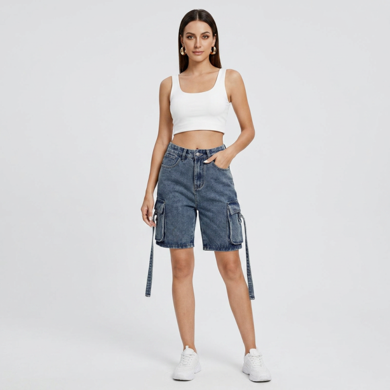 Five-point Denim Shorts