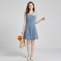 Faux Two-piece Denim Dress