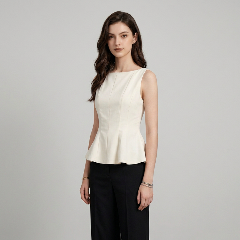 Waist-cinching Ruffled Vest