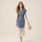 Retro Lace Patchwork Dress