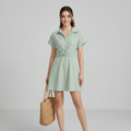 Striped Tie-up Dress