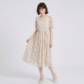 Waist-cinching Chiffon Dress