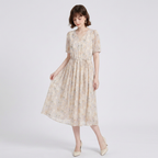 Waist-cinching Chiffon Dress