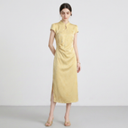Satin Cheongsam Dress
