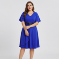 Fashionable Ruffled Sleeve Full Skirt Dress