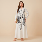 Elegant Long Floral Print Dress