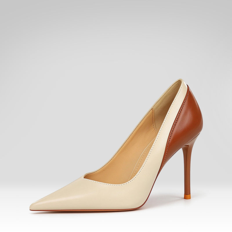Two-tone Pointed-toe High Heels