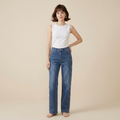 Straight-leg High-waisted Jeans