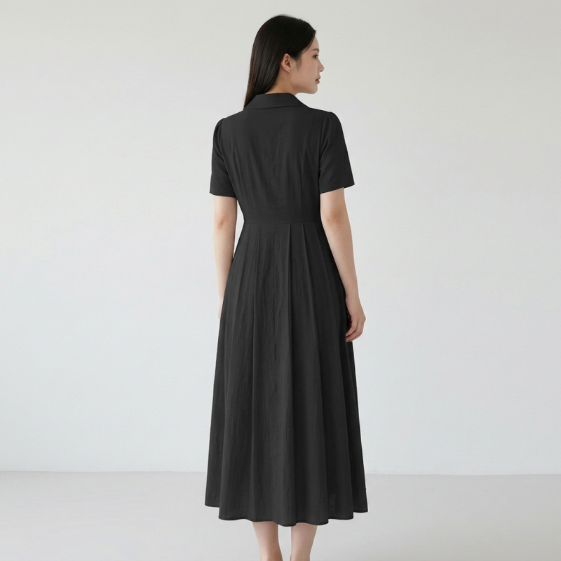 Elegant Fitted Shirt Dress